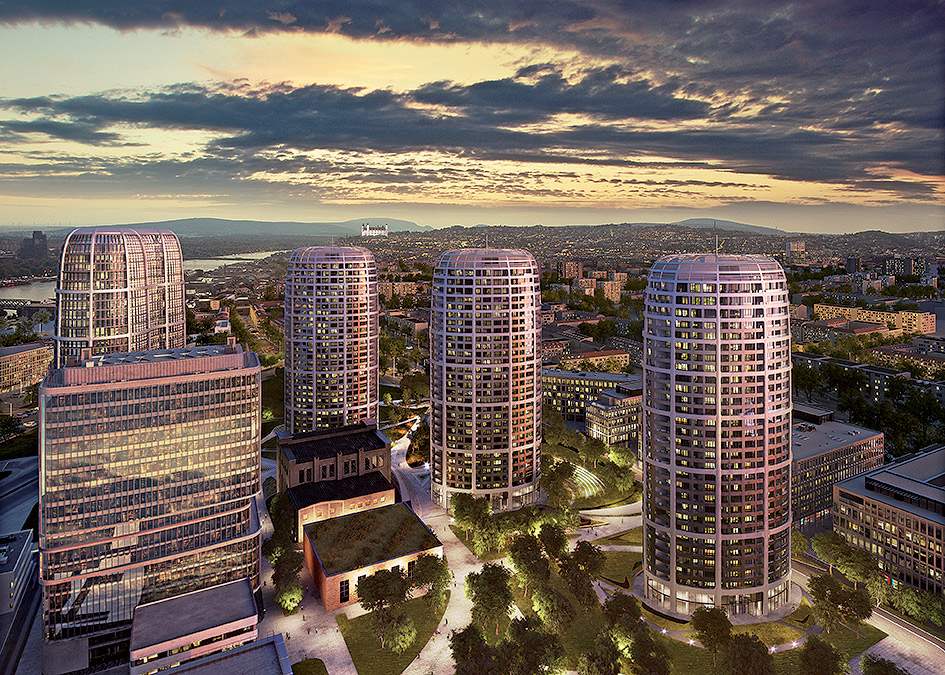 Sky Park, Bratislava, dokončenie 2019 Multifunkčný projekt v širšom centre hlavného mesta SR navrhnutý svetovým architektonickým štúdiom Zaha Hadid Architects.