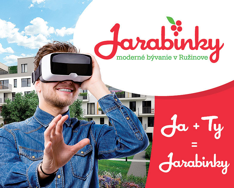 JARABINKY Súčasťou celkovej marketingovej komunikácie bola aj virtuálna prehliadka nielen bytov, ale aj okolia projektu.