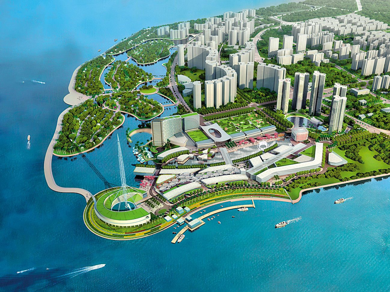 Haikou Meilisha Waterfront, Hainan Island (SOM)