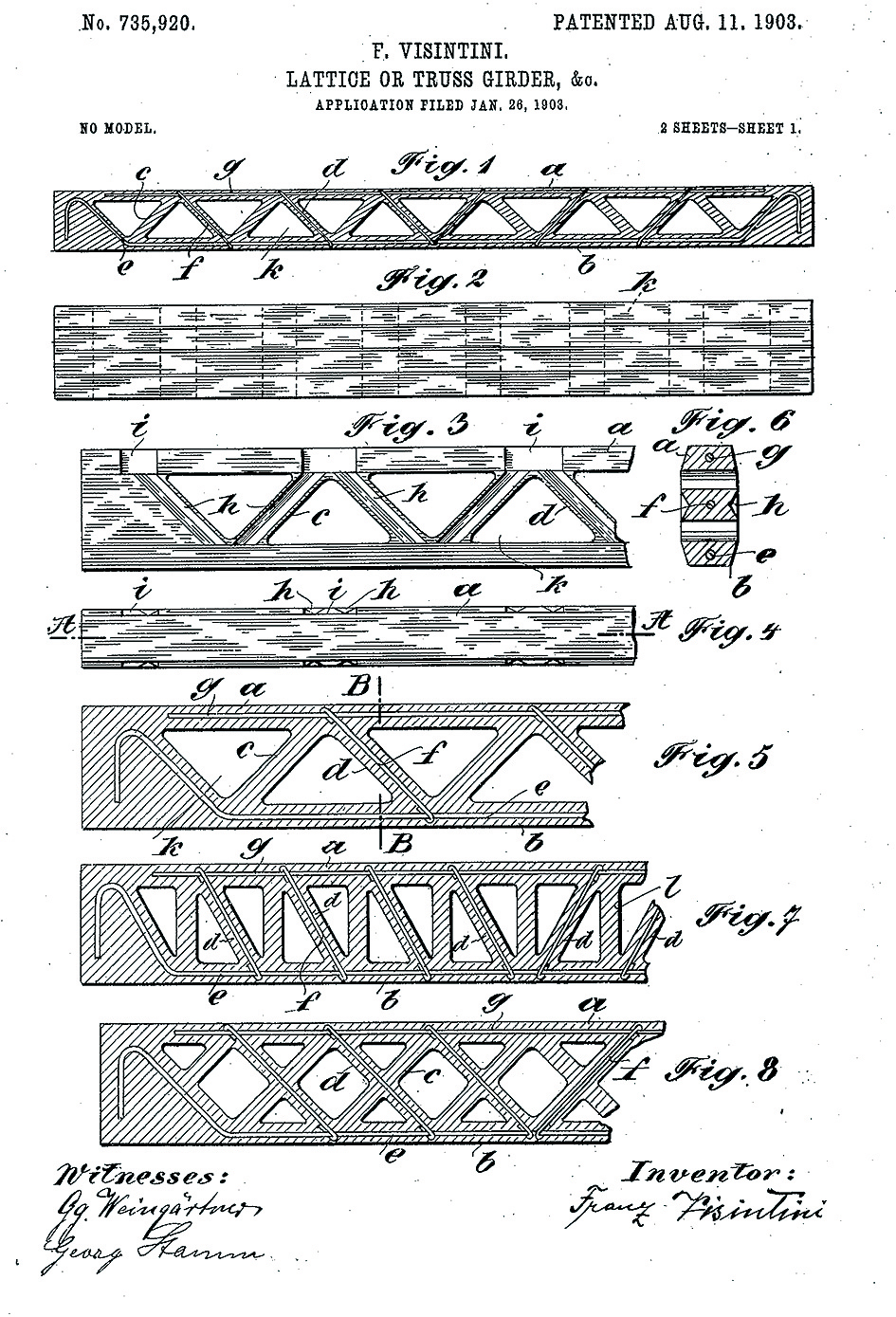 Obr. 2 Visintiniho patent z roku 1903