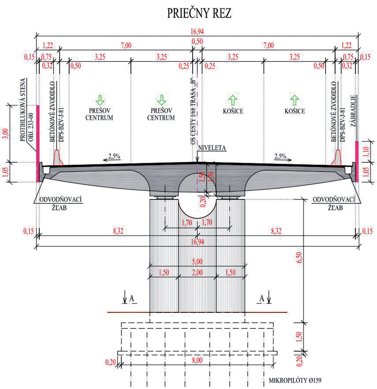 obr. c. 1   Priecny rez SO 204 00