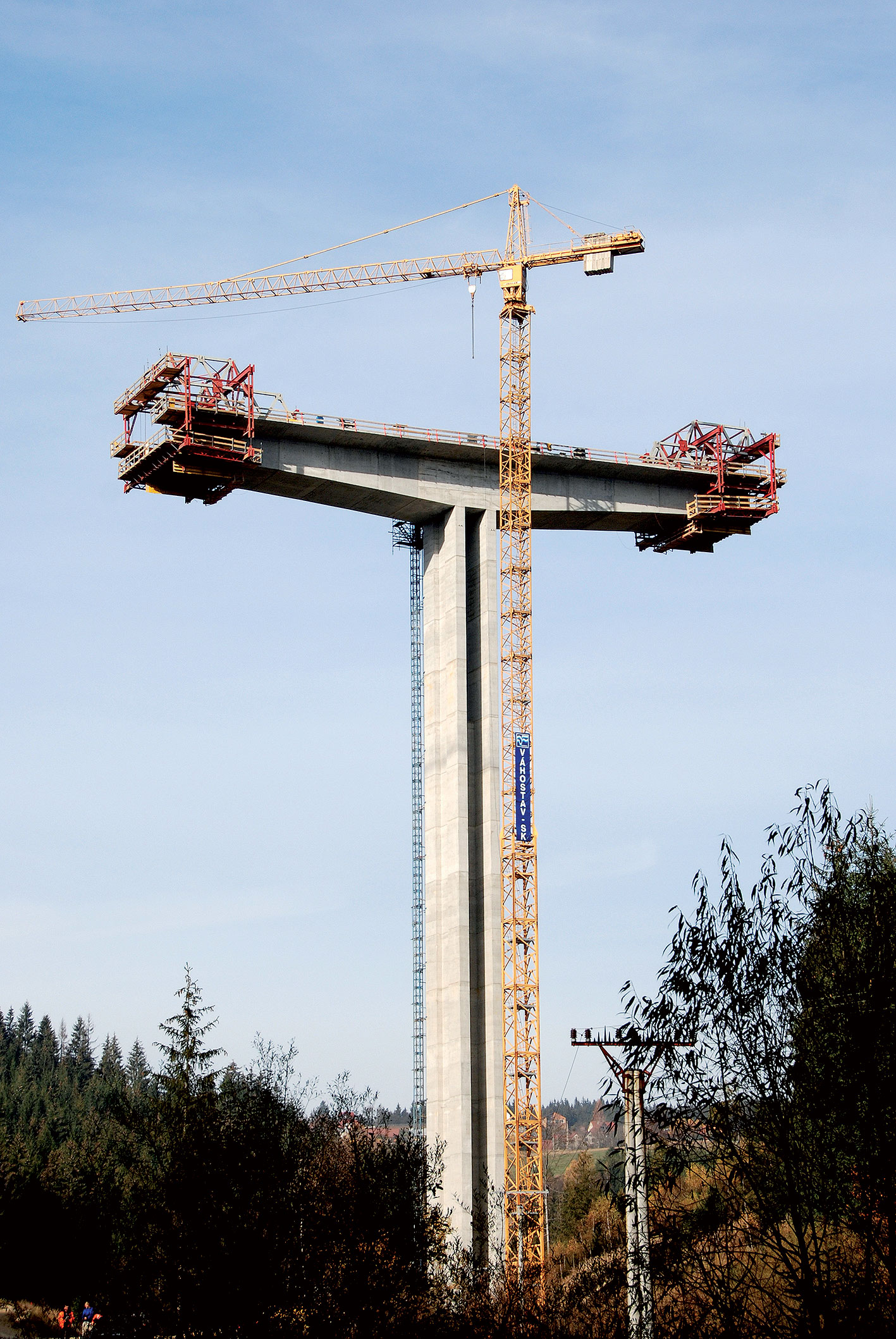 Obr. 1 Pilier č. 5 na SO 244, ktorý je najvyšším pilierom postaveným na Slovensku.