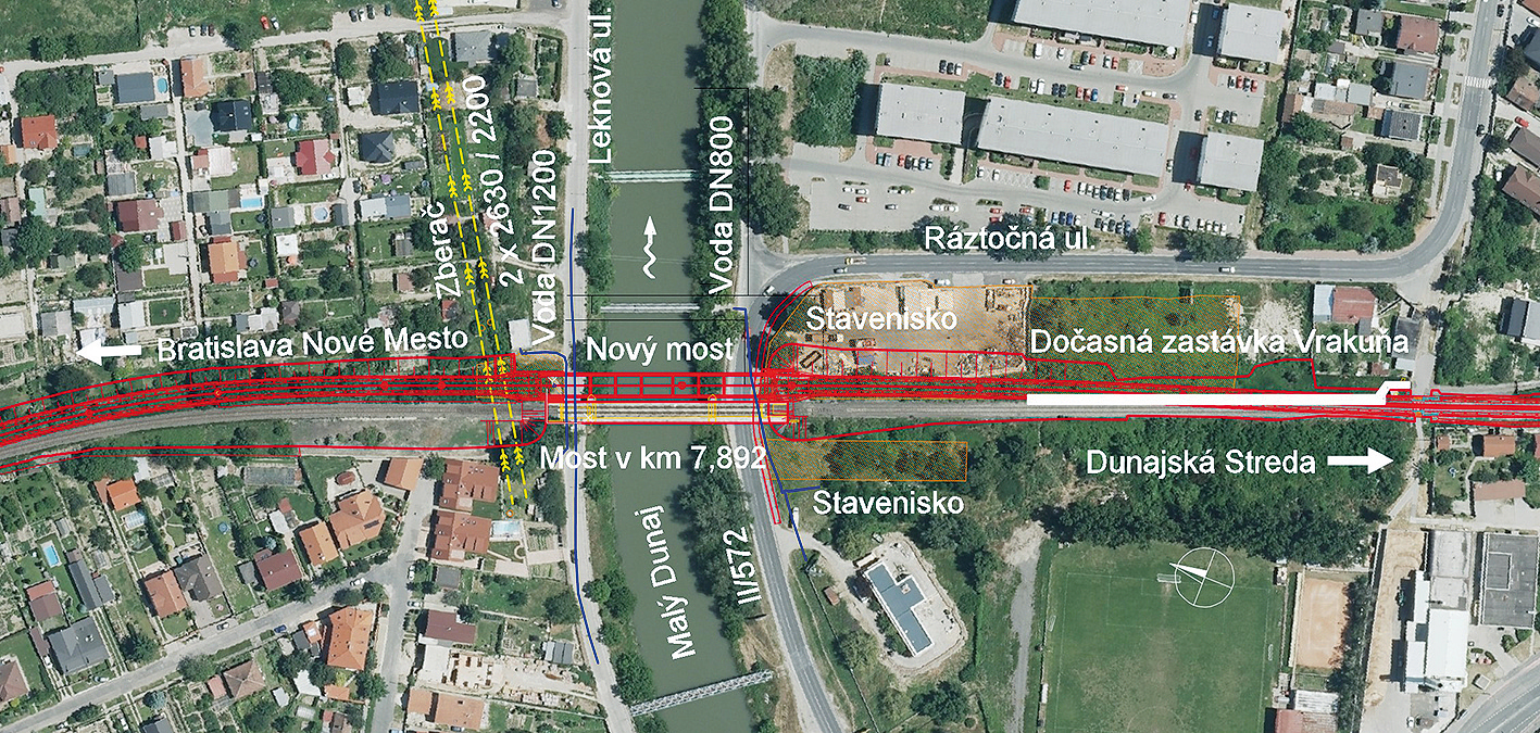 Obr. 1 Situácia a umiestnenie rekonštruovaného mosta