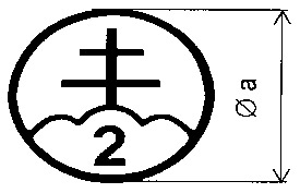 Príklad overovacej značky Slovenského metrologického ústavu alebo určenej organizácie