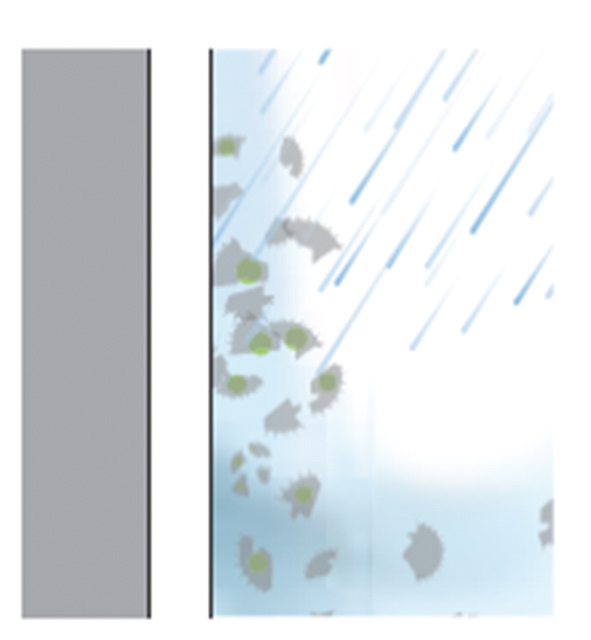 Obr. 5 Dážď, vietor a vzdušná vlhkosť dokončia proces samočistenia.