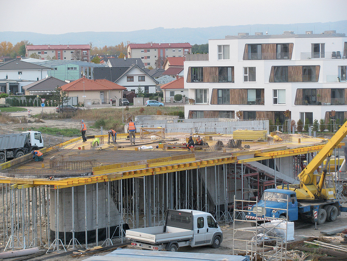 Obr. 11 Debnenie stropnej dosky blok A