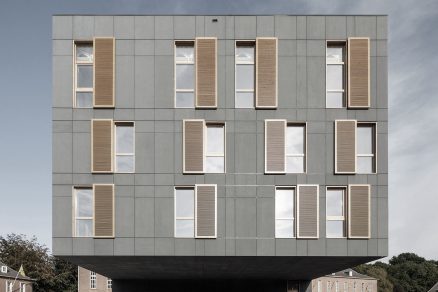 2 EQUITONE facade panels Mortsel city square