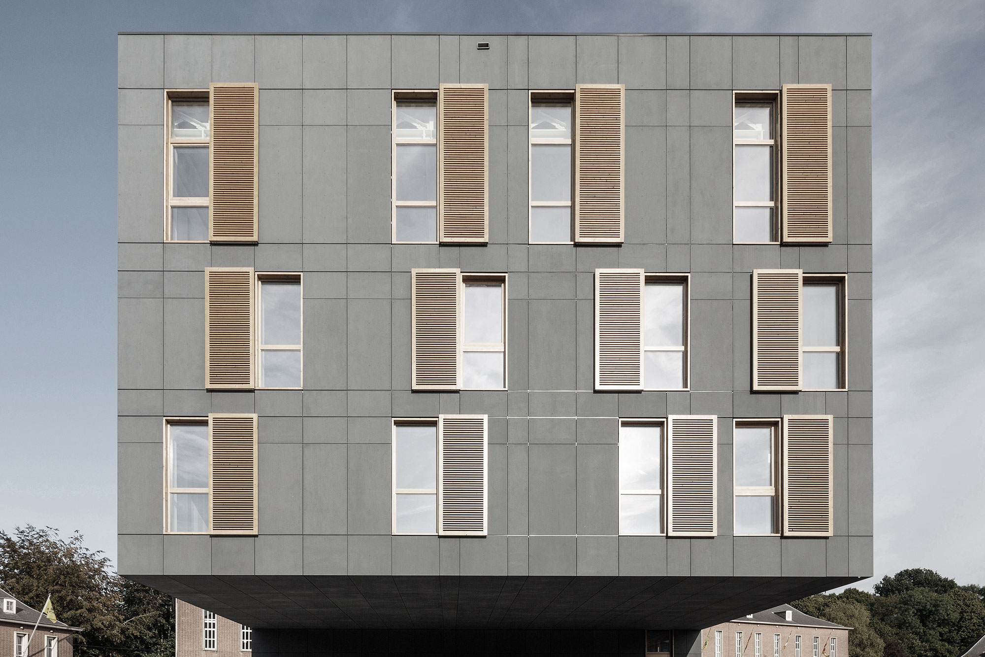 2 EQUITONE facade panels Mortsel city square
