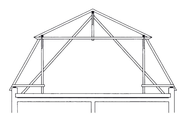 Vizualizácia dreveného krovu