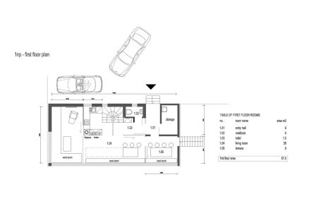 Peklo 1NP first floor plan