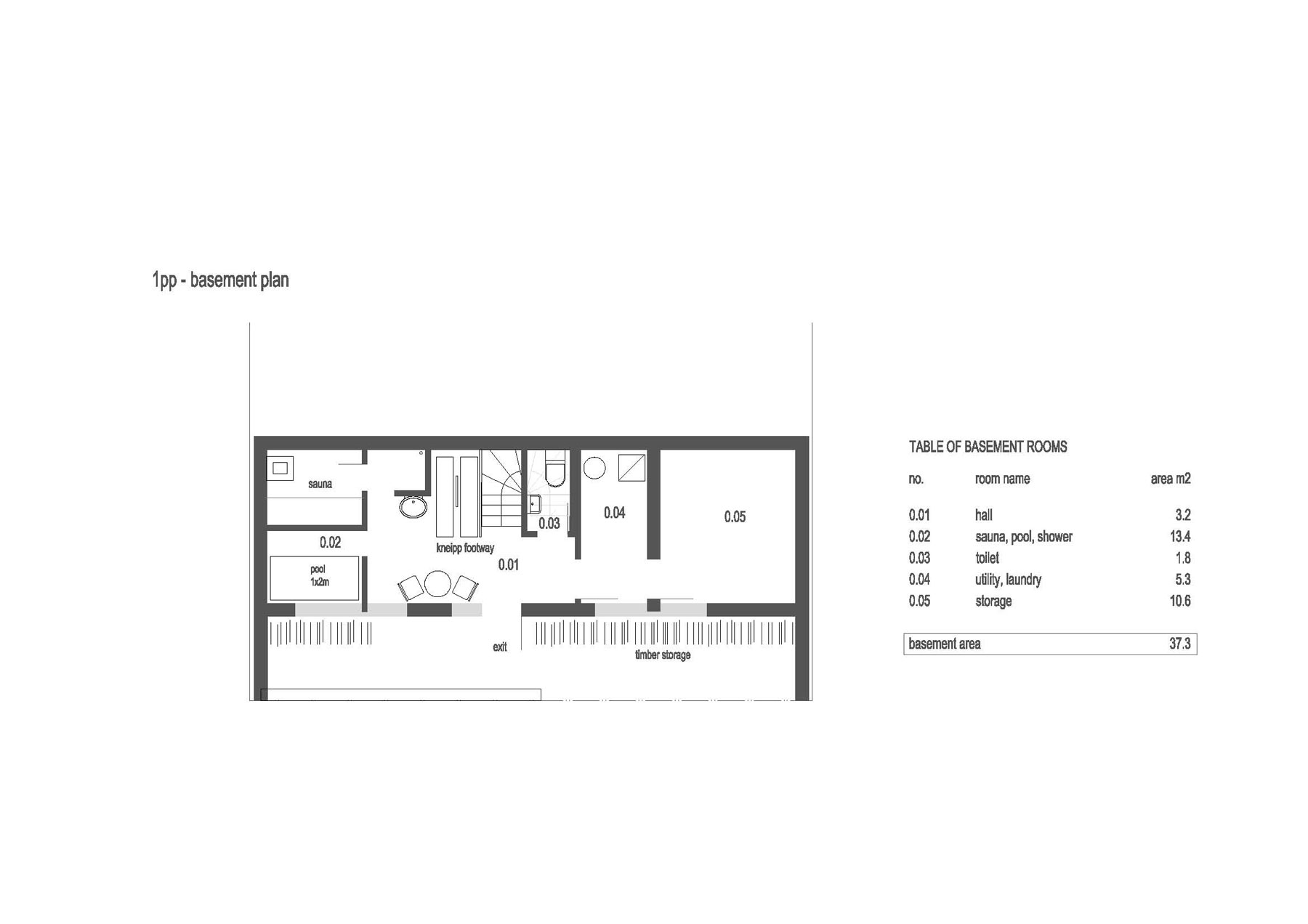 Peklo 1PP basement plan