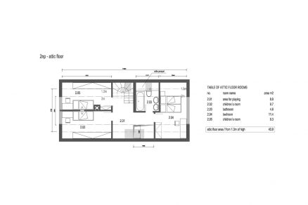Peklo 2NP attic floor plan