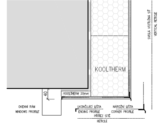 Detail zhotovenia skúšobného telesa na požiarnu skúšku podľa STN ISO 13785-1. Kooltherm K5 Kontaktná fasádna doska použitá v plnom rozsahu zatepľovanej plochy.