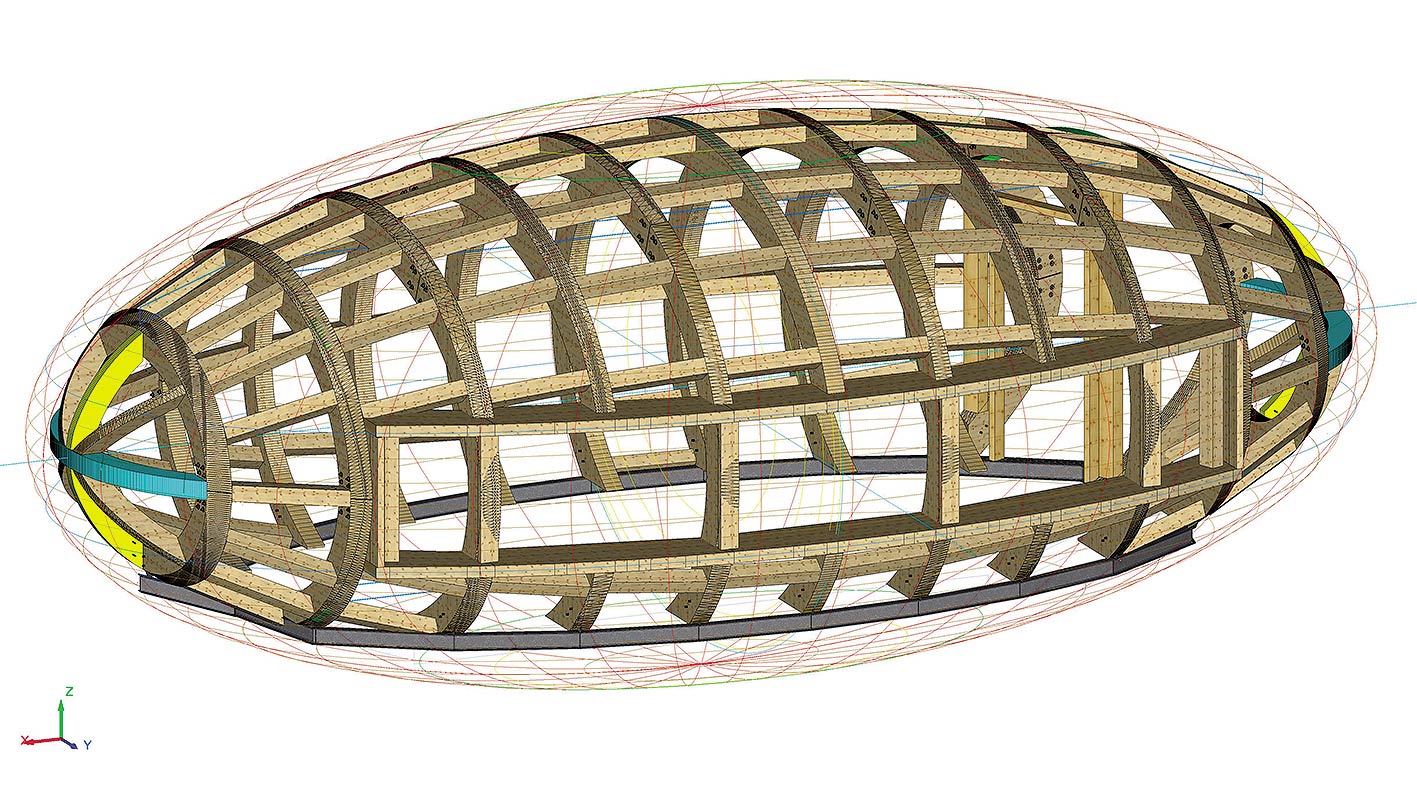 3D model určený na tvorbu dielenských výkresov v programe Cadwork