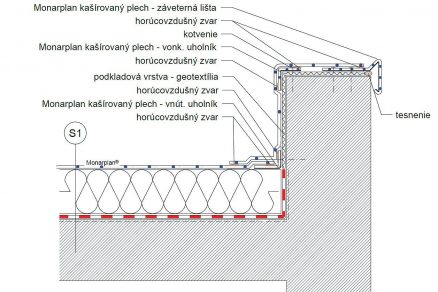 RIESENIE DETAILU ATIKY MECHANICKY KOTVENEHO STRESNEHO PLASTA