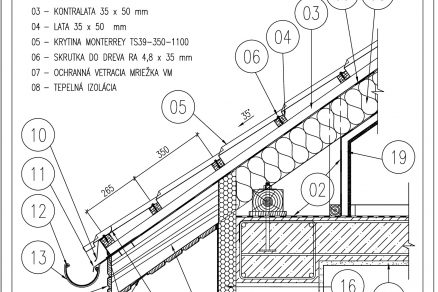 03 Ruuki DETail TS OH 2 Odkvapova hrana   zateplena strecha