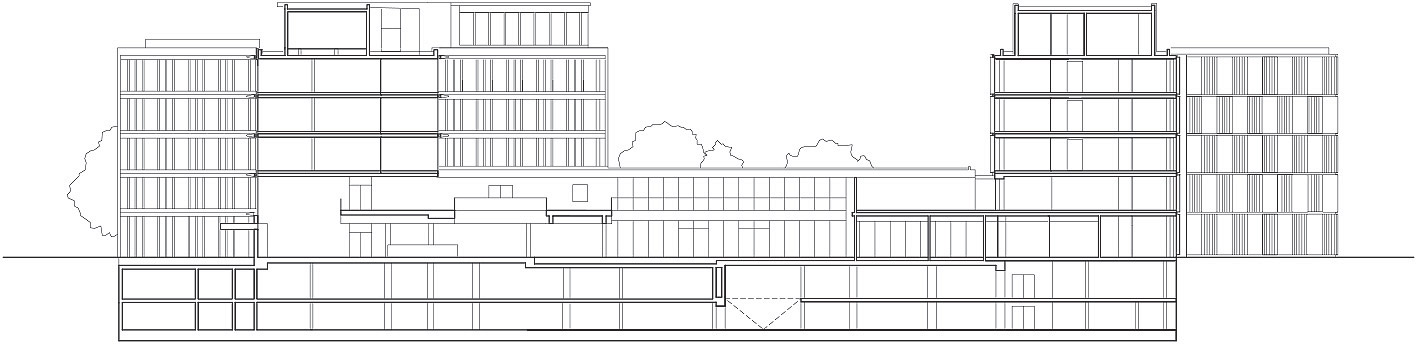 08Duesseldorf Facade elevation  RKW Dusseldorf a Schuco CZ