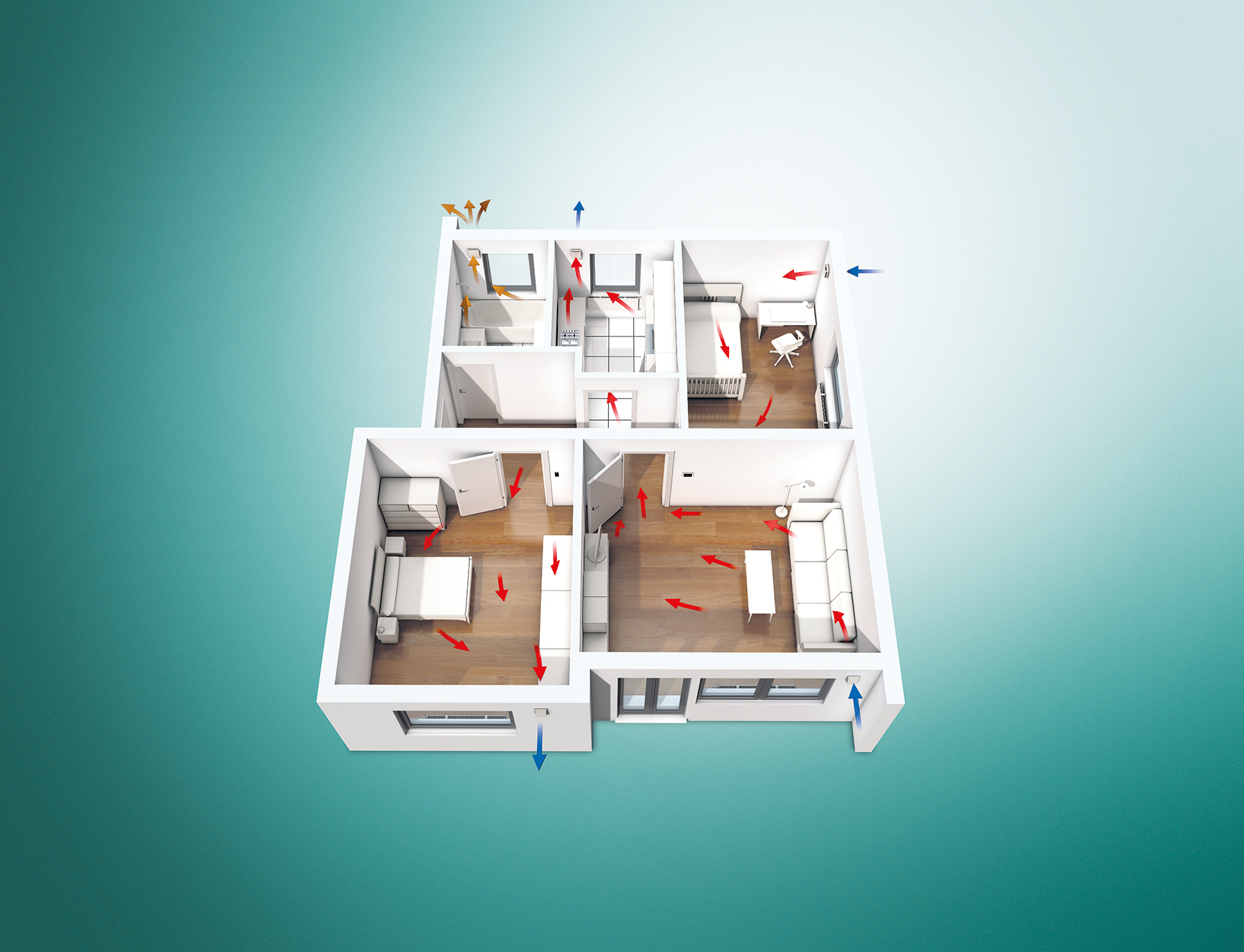 Schema recoVAIR VAR 60 v byte  Vaillant 