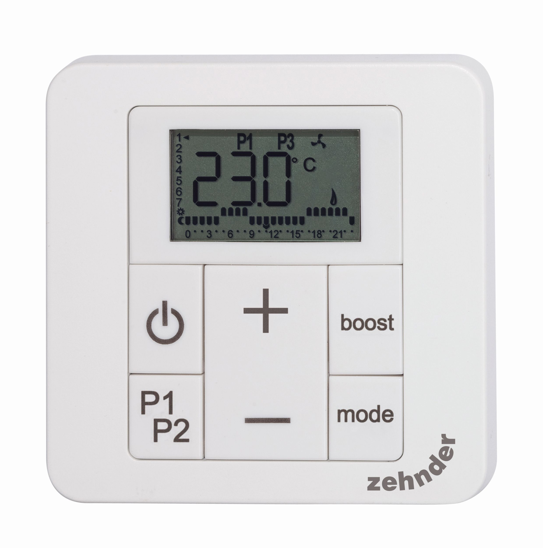 Zehnder RAD control panel model 2 white Print 1