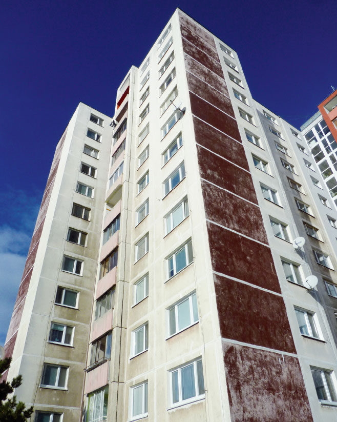 Obr. 1 Posudzovaný bytový dom reprezentuje  najväčšiu vzorku existujúceho pôvodného bytového fondu na Slovensku