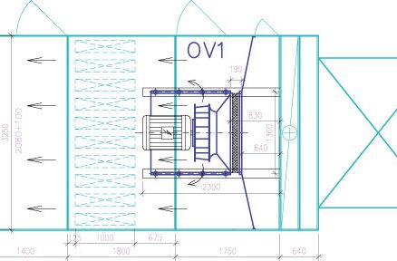 Obr 1 osadenie ventilatora Comefri pozicia OV1