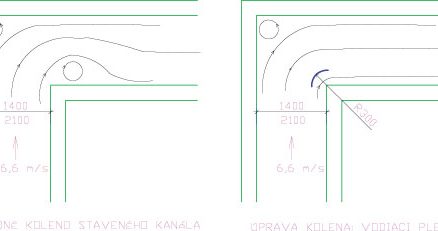 Obr 2 uprava kolena v kanali