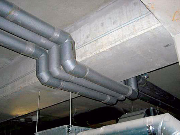 Pozinkované potrubia vodovodov v budovách
