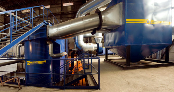 Výroba tepla v horúcovodnom kotle VESKO B – 8 MW s využitím biomasy